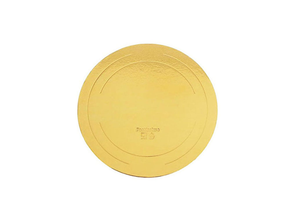 Подложка для тортов круглая d280 h2.5 мм золото усиленная
