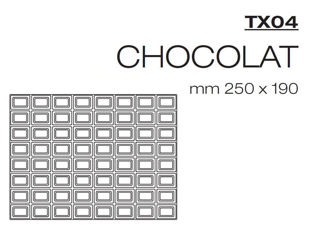 АртКондитер_Коврик силиконовый для муссовых изделий 250x190 TX04 CHOCOLAT_1