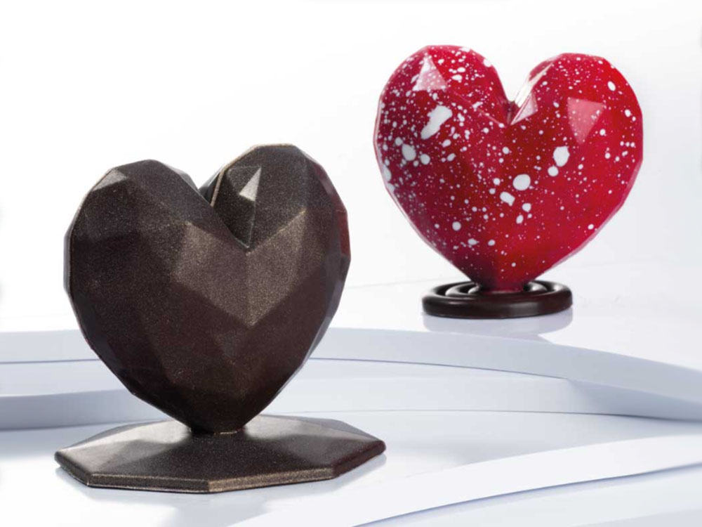 Форма для конфет 70×66 h20 MA3015 DIAMOND HEART Алмазные сердца