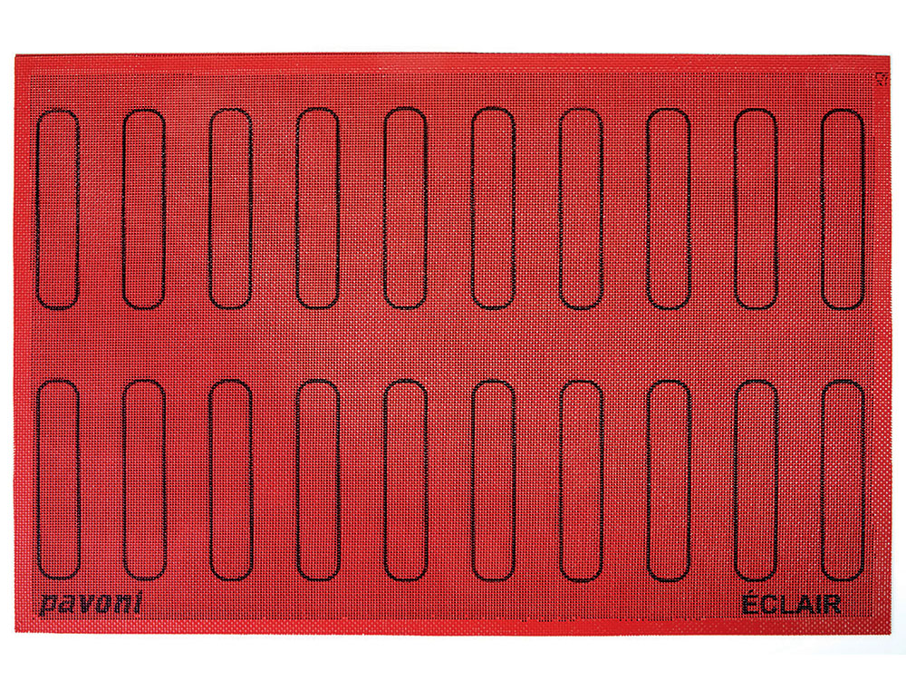 Коврик силиконовый микроперфорированный для эклеров 125×25 ECL20_1