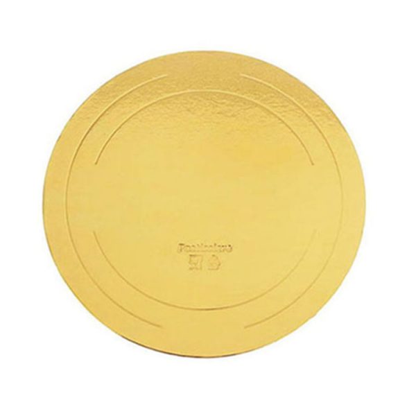 Подложка для тортов круглая d320 h2.5 мм золото усиленная