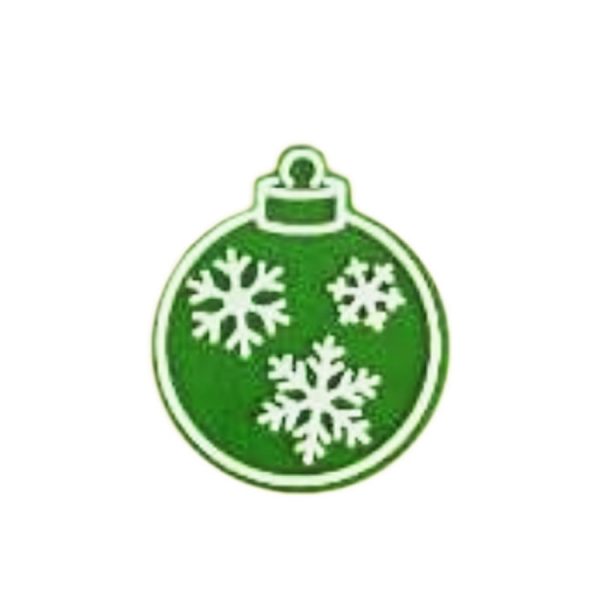 Декор из шоколадной глазури 40х33 (480 штук) ZG-0018 Шар новогодний зеленый