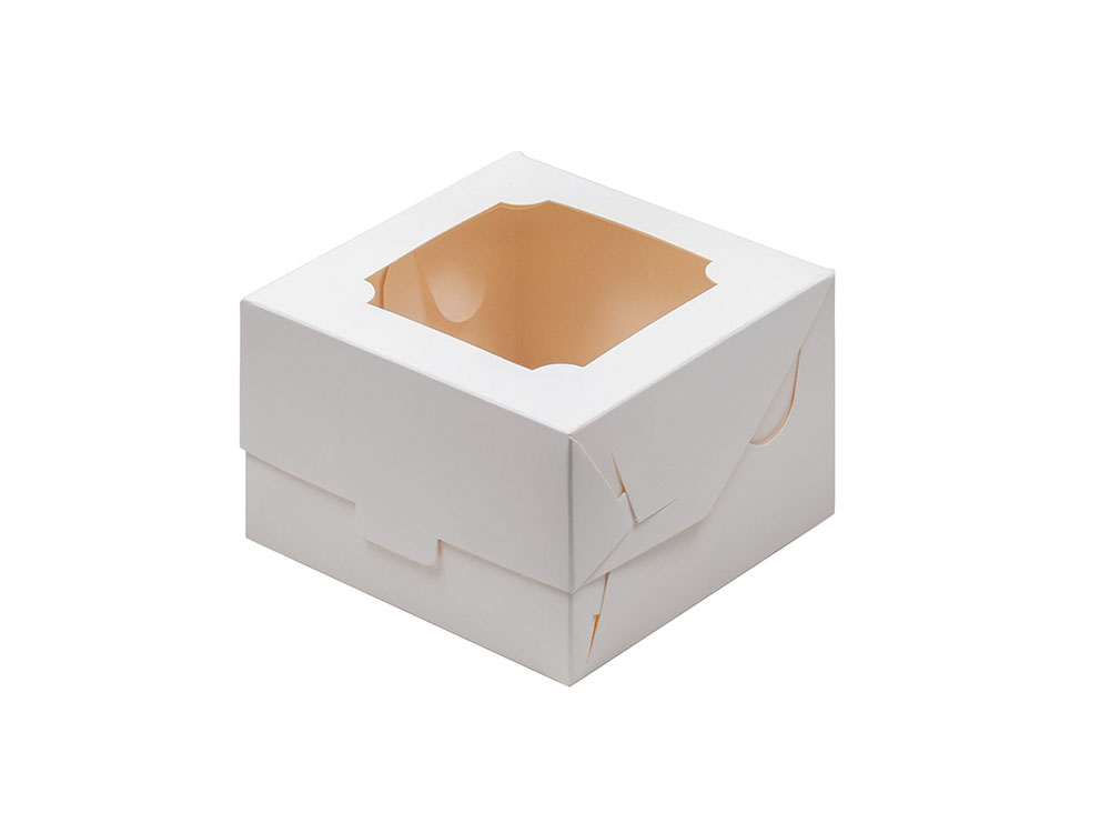 Коробка для бенто-торта с окном (белая)